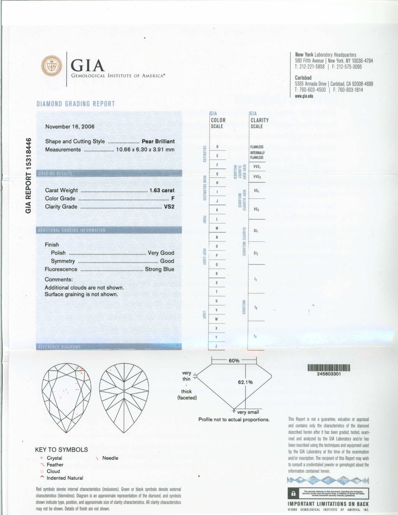 Pear Cut GIA Certified 1.63 Carat Pear Diamond Three-Stone Platinum Engagement Ring