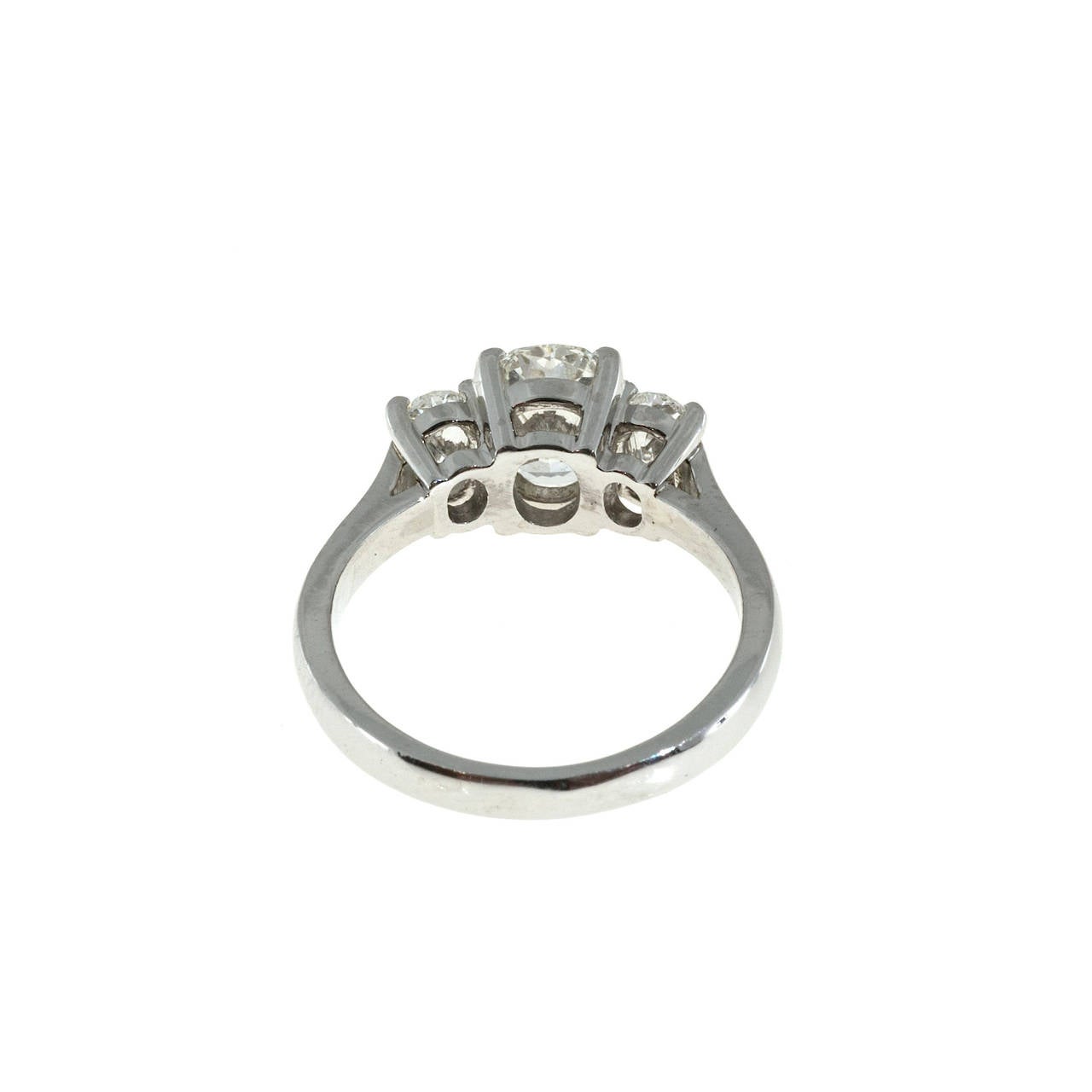 Peter Suchy Oval Diamond Platinum Three Stone Engagement Ring 1