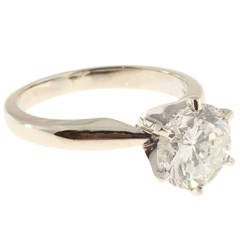 Six Prong Diamond Gold Solitaire Ring 1