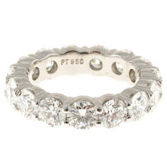 Peter Suchy Diamond Platinum Eternity Wedding Band Ring 9