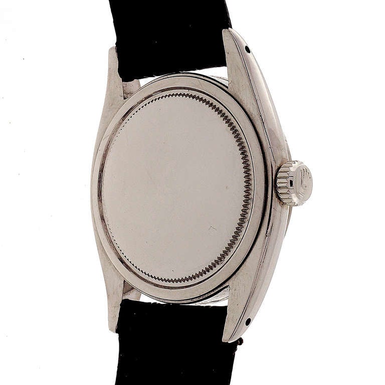 Rolex Stainless Steel Oyster Wristwatch circa 1956 In Good Condition In Stamford, CT