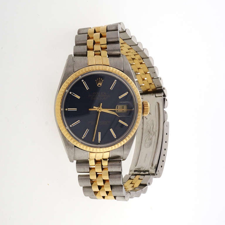 Rolex Stainless Steel and Yellow Gold Datejust Wristwatch Ref 16013 2
