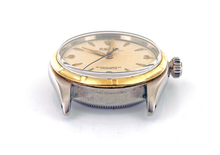Rolex Stainless Steel and Yellow Gold Oyster Perpetual Wristwatch Ref 6285 3
