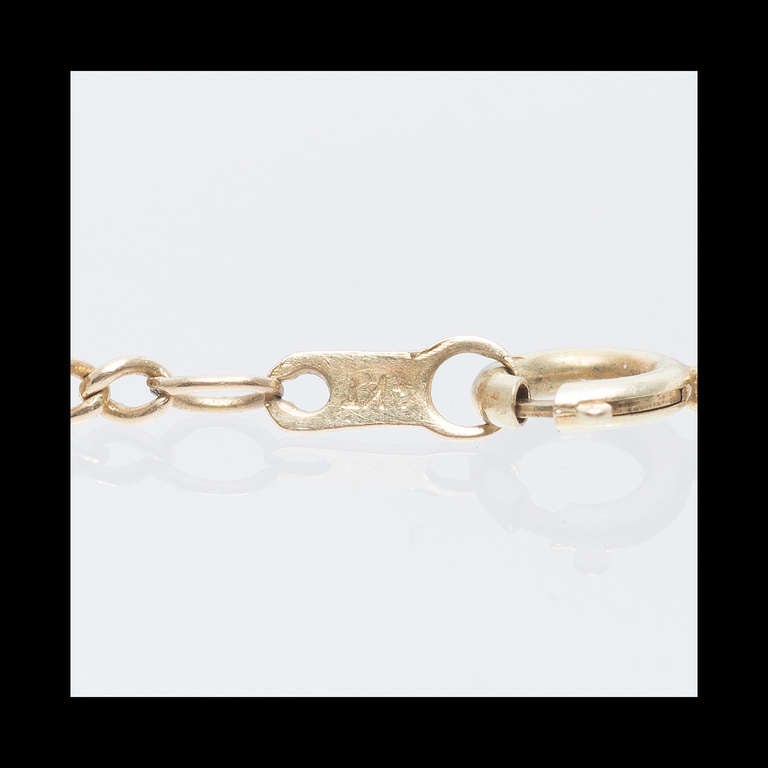 Victorian Bottle Diamond Yellow Gold Pendant