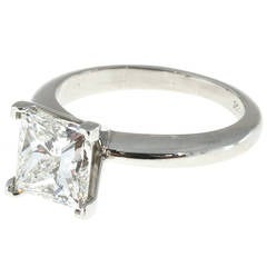 Princess Cut Diamond Platinum Engagement Ring 8