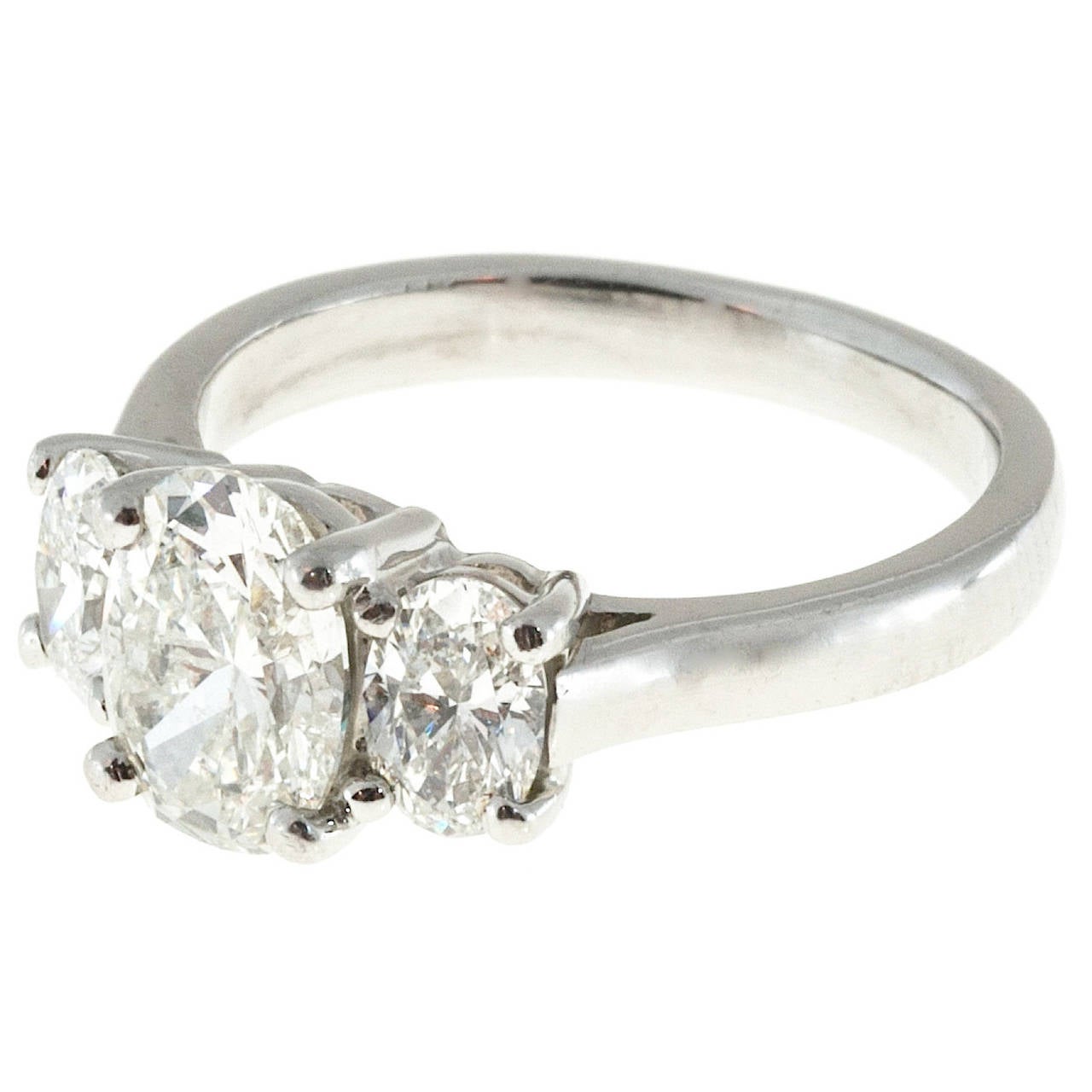 Peter Suchy Oval Diamond Platinum Three Stone Engagement Ring At 1stdibs Peter Suchy Oval Diamond Platinum Three Stone Engagement Ring For