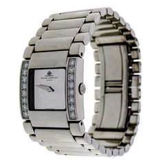 Retro Baume & Mercier Lady's Stainless Steel and Diamond Catwalk Wristwatch