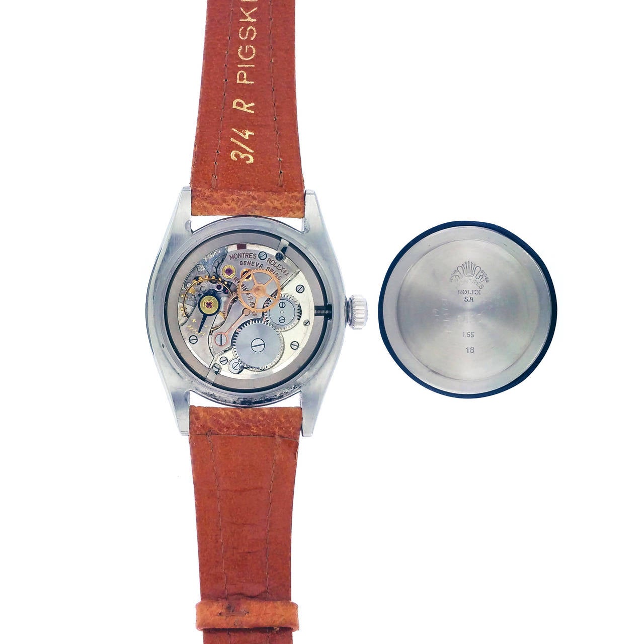 Men's Rolex Stainless Steel Oyster Precision Wristwatch Ref 6422 circa 1957