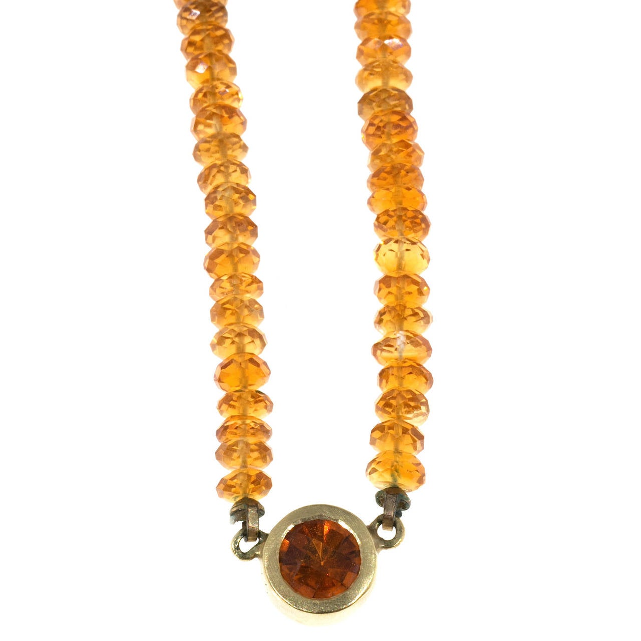 Women's Robin Rotenier Natural Citrine Yellow Gold Bead Necklace