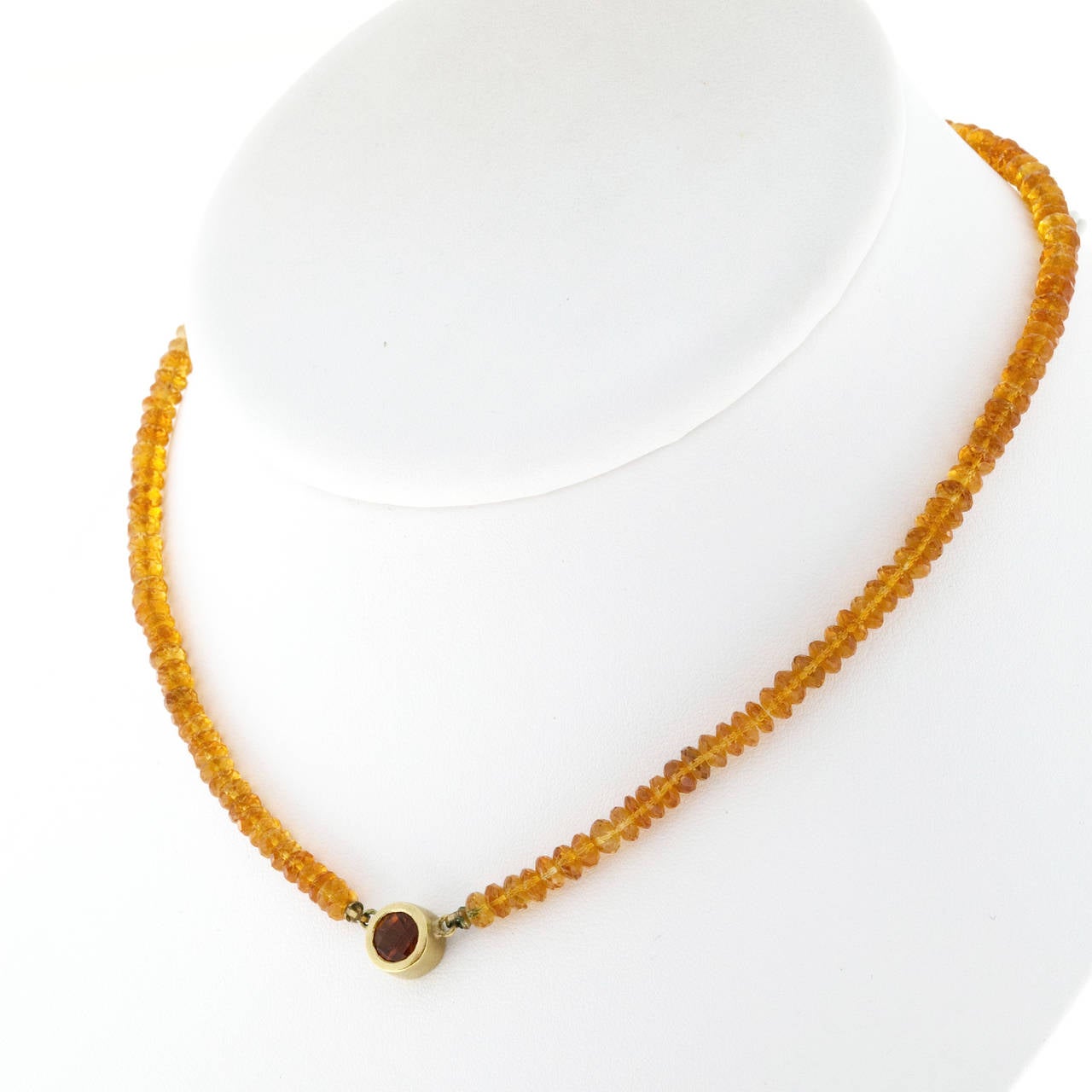 Robin Rotenier Natural Citrine Yellow Gold Bead Necklace 2