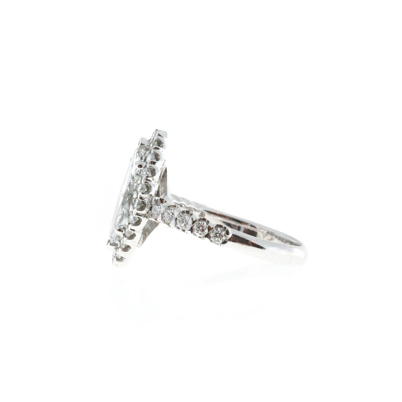 Women's Peter Suchy Marquise Diamond Halo Platinum Ring