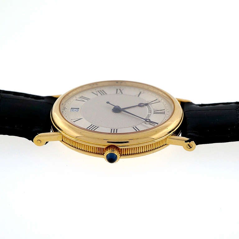 Women's or Men's Breguet Yellow Gold Automatic Date Wristwatch Model 3325