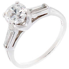 Transitional Diamond and Platinum Engagement Ring 11