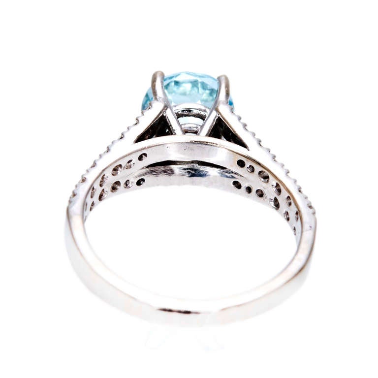 aqua diamond engagement ring