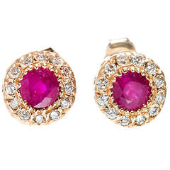 Ruby and Diamond Earrings