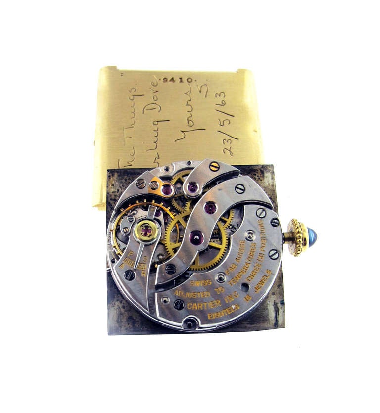 Cartier Yellow Gold Tank Wristwatch circa 1963 1