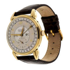 Movado Tiffany & Co. Yellow Gold Triple Calendar Wristwatch