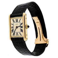 Cartier Yellow Gold Tank Wristwatch circa 1963