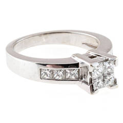1.2 Carat Channel Set Diamond Gold Engagement Ring