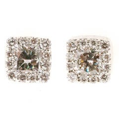 Hearts on Fire Dream Fulfillment Diamond Gold Stud Earrings 12