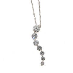 Seven Diamond Gold Necklace Pendant 3