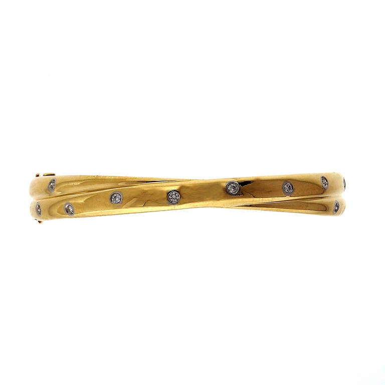 Tiffany & Co. Schlumberger Etoile Diamond Yellow Gold Platinum Bracelet