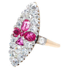 GIA 2,25 Karat Saphir-Diamant-Cocktailring von Fleur de Lis aus Gold und Platin