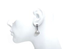 GIA Certified 9.14 Carat Diamond Platinum Art Deco Dangle Earrings