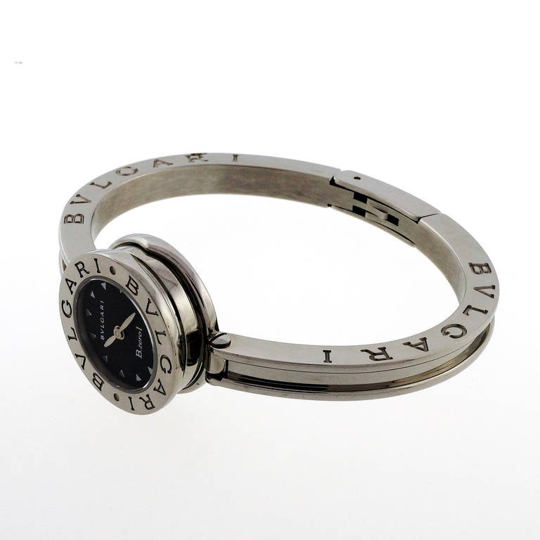 Bulgari Lady's Stainless Steel B Zero 1 Bangle Wristwatch For Sale at ...
