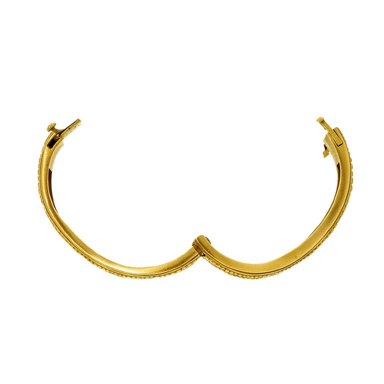Women's Kieselstein-Cord Caviar Yellow Gold Diamond Bangle Bracelet