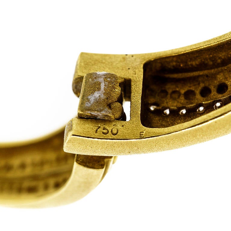 Kieselstein-Cord Caviar Yellow Gold Diamond Bangle Bracelet 1