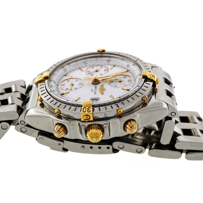 Men's Breitling Stainless Steel Chronomat Chronograph Wristwatch with Date circa 1997