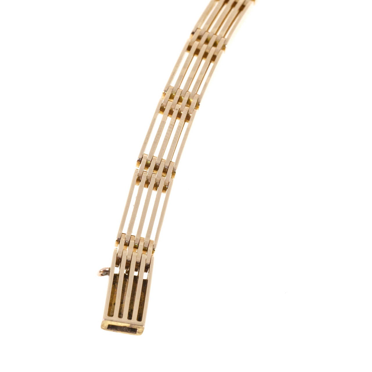 Women's Rose Gold Handmade Hinged Link Bracelet