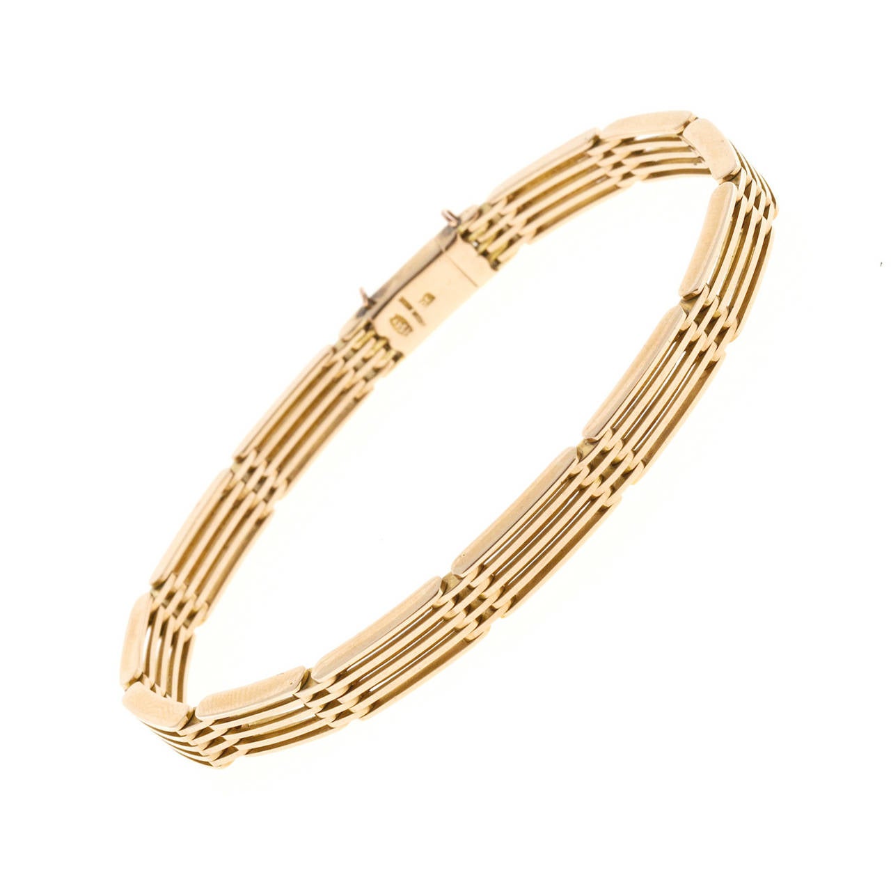 Rose Gold Handmade Hinged Link Bracelet