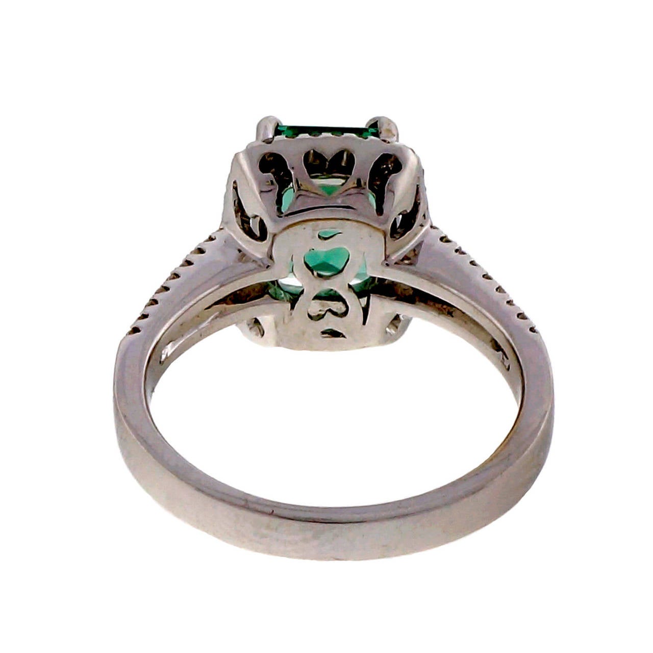 Tourmaline Diamond Gold Halo Engagement Ring 3