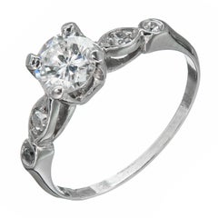 EGL Certified .61 Carat Diamond Platinum Engagement Ring