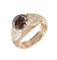 2.80 Carat GIA Cert Orange Brown Diamond Gold platinum Ring 11