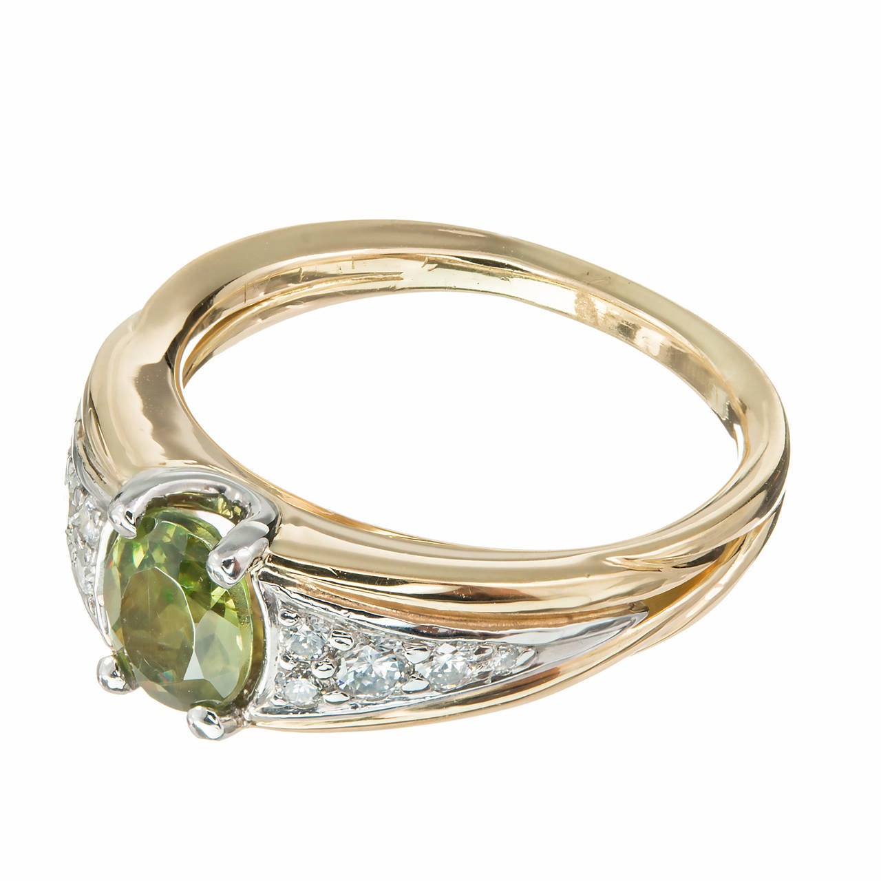 demantoid garnet ring