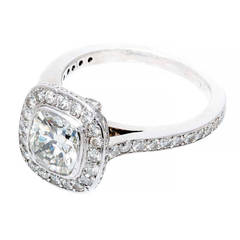 Diamond Halo Platinum Ring 6