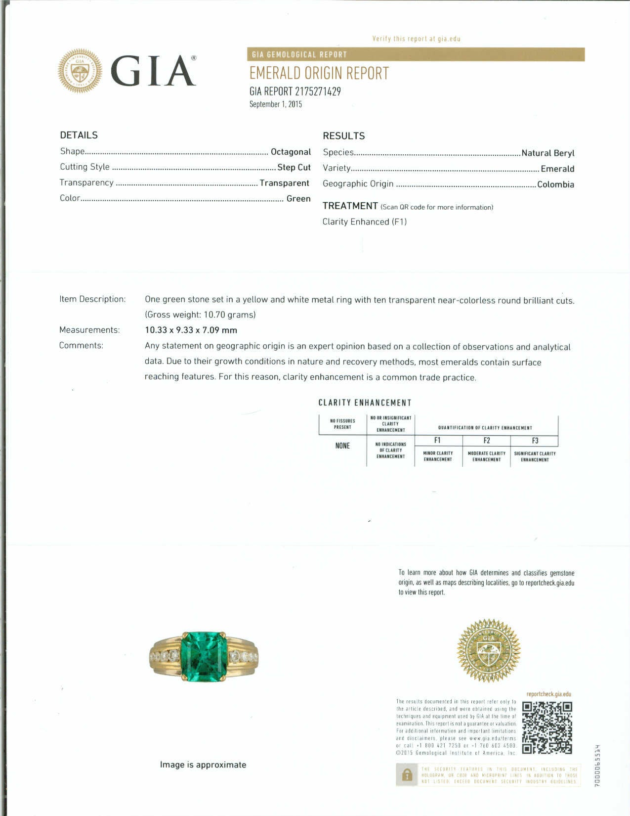 GIA Certified 4.02 Carat Colombian Emerald Diamond Yellow White Gold Ring In Good Condition For Sale In Stamford, CT