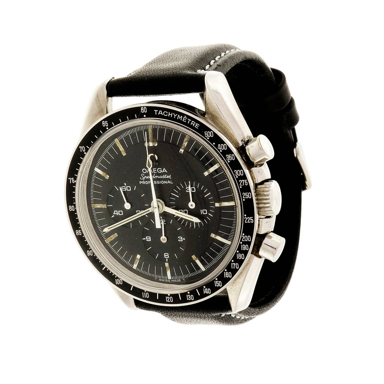 Omega Stainless Steel Speedmaster Chronograph Cal 861 Wristwatch 1
