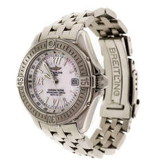 Breitling Lady's Stainless Steel Cockpit Wristwatch with Mother-Of-Pearl Dial