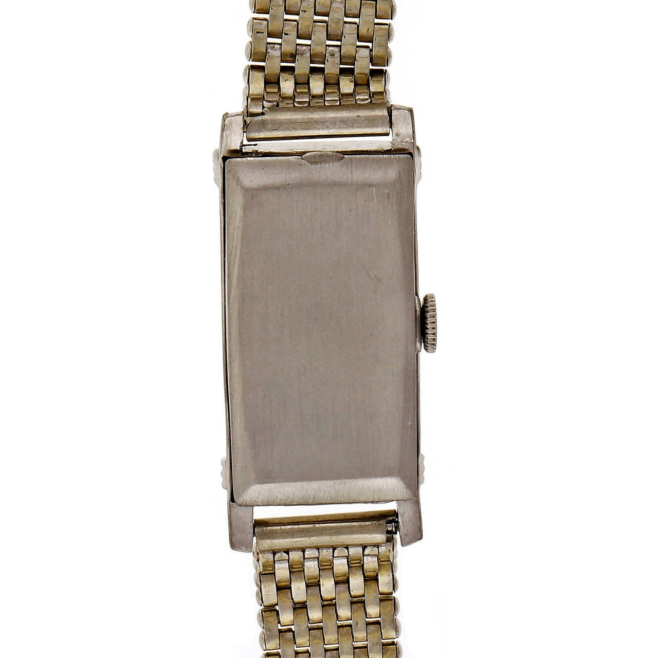 Longines Platinum White Gold Diamond Wristwatch In Good Condition In Stamford, CT