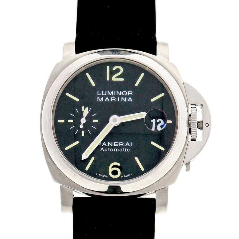 Panerai Stainless Steel Luminor Marina Automatic Wristwatch at 1stDibs