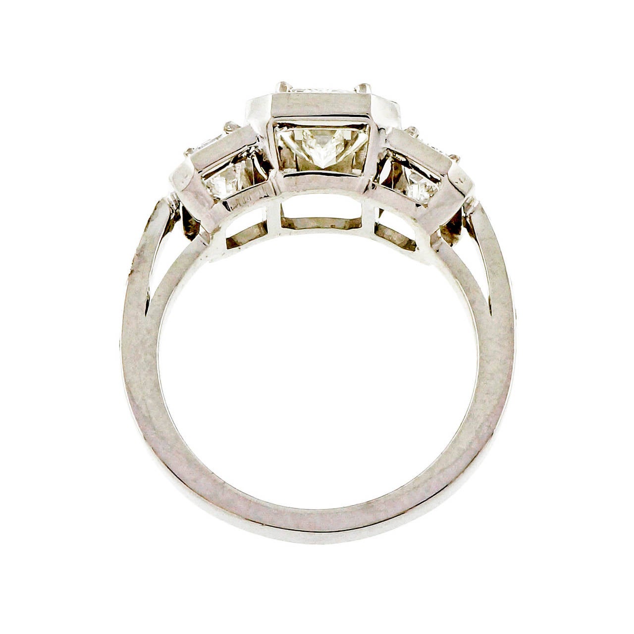 Diamond Triple Halo Platinum Engagement Ring For Sale at 1stdibs