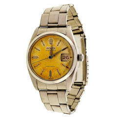 Vintage Rolex Stainless Steel Oysterdate Wristwatch Ref 6491