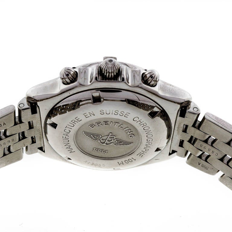 Men's Breitling Stainless Steel Crosswind Automatic Chronograph Wristwatch
