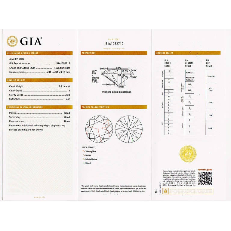 Verlobungsring, GIA-zertifizierter 0,81 Karat Diamant Pavé-Gold im Angebot 2
