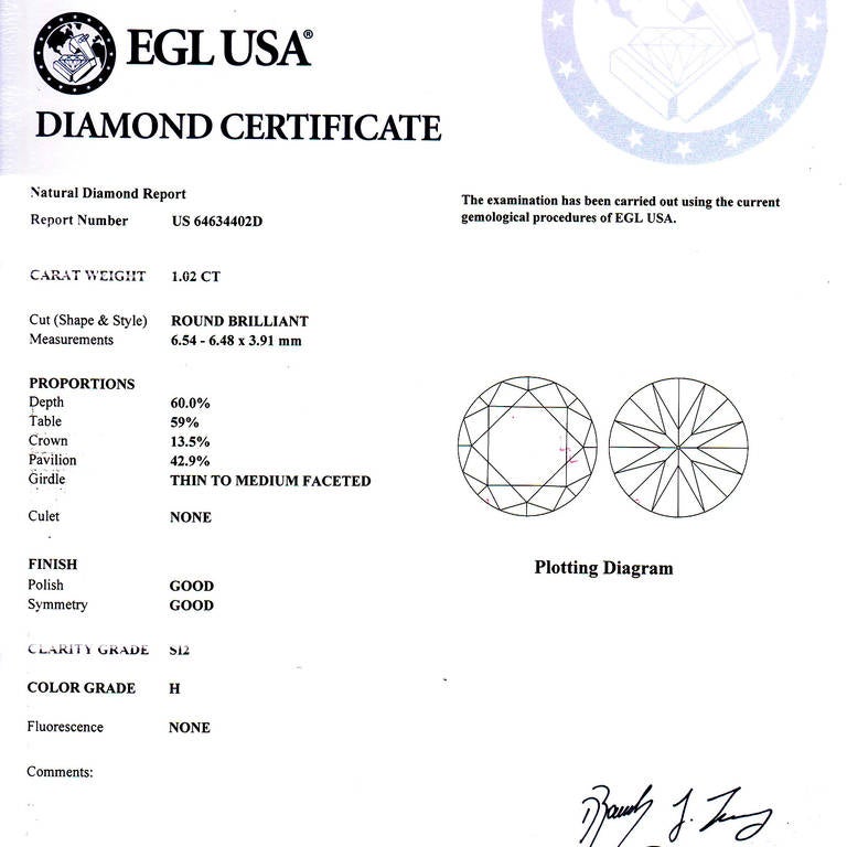 EGL Certified 1.26 Carat Three-Stone Diamond Halo Gold Engagement Ring For Sale 1