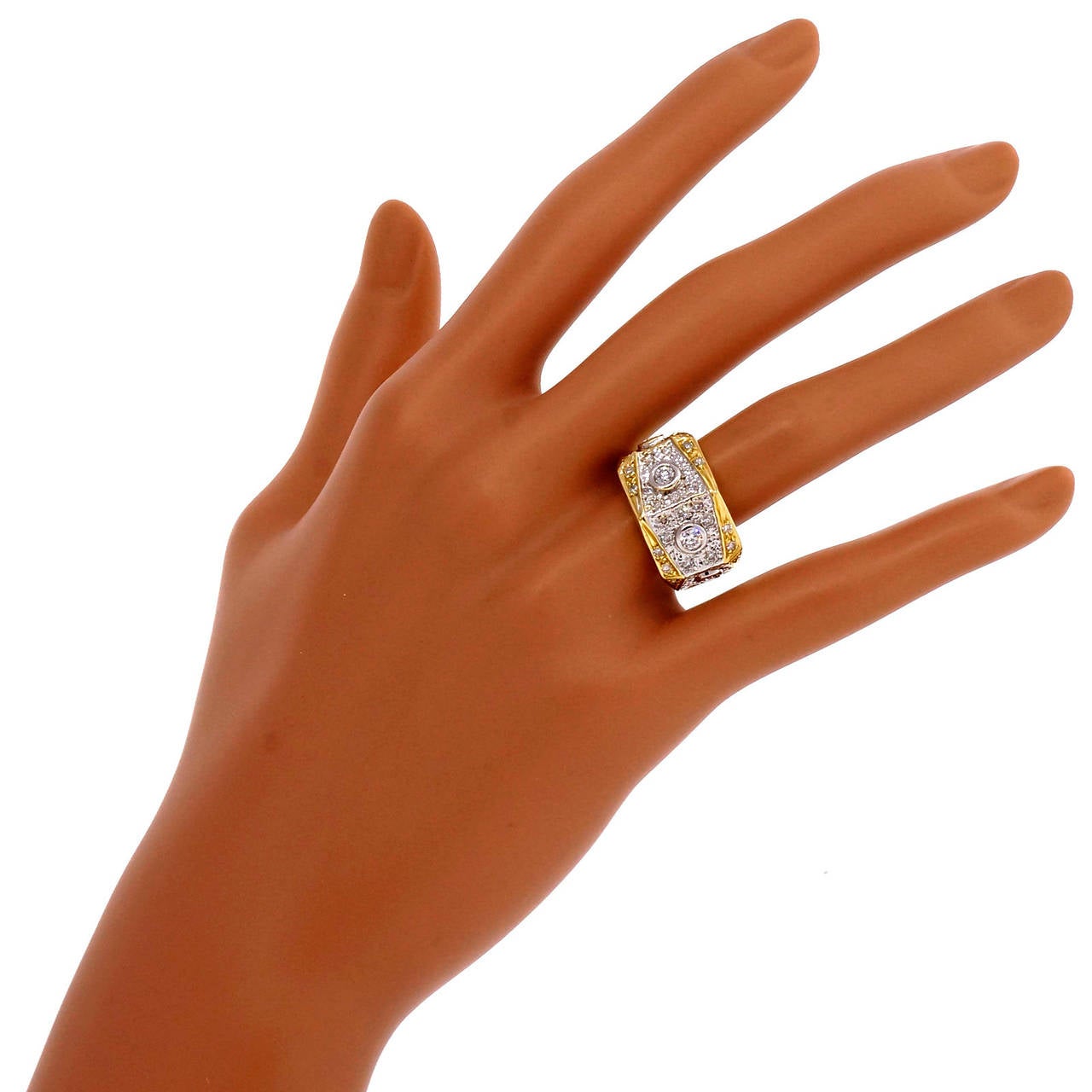 Diamond Gold Cocktail Ring 3